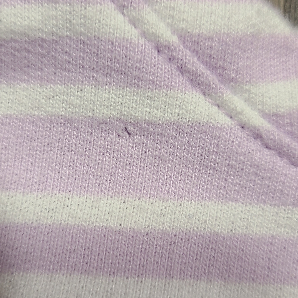 Cat & Jack Baby Girl Bunny Easter Dress 12M | Purple Striped Flutter Sleeve - Picture 7 of 9